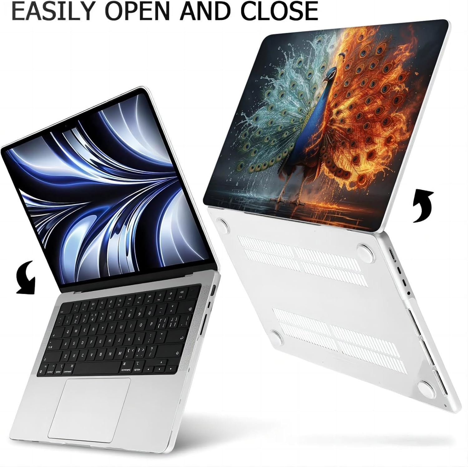 Compatible with MacBook Neo 13-inch, Hard Shell Case with Keyboard Cover and Screen Protector (A3404 A18 Pro chip, 2026 Release) - Peacock MC22534