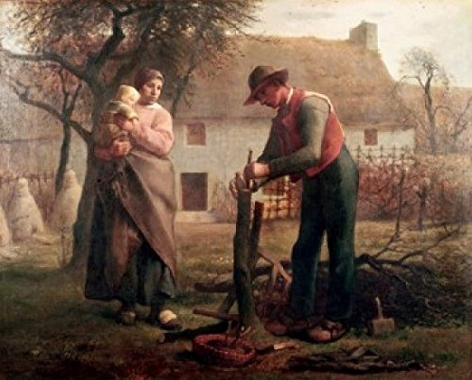 Jean-Franois Millet、葡萄畑にて、希少画集画、状態良好 Jean-Franois