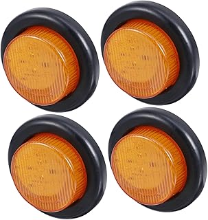 Cabilock 4 Piezas Luces Laterales del Camión Tráiler Lampara Corriente Trasero Luces Laterales De Camiones Luz del Remolque Accesorio Lámpara Automotor Lado Amarillo Ordenador Personal