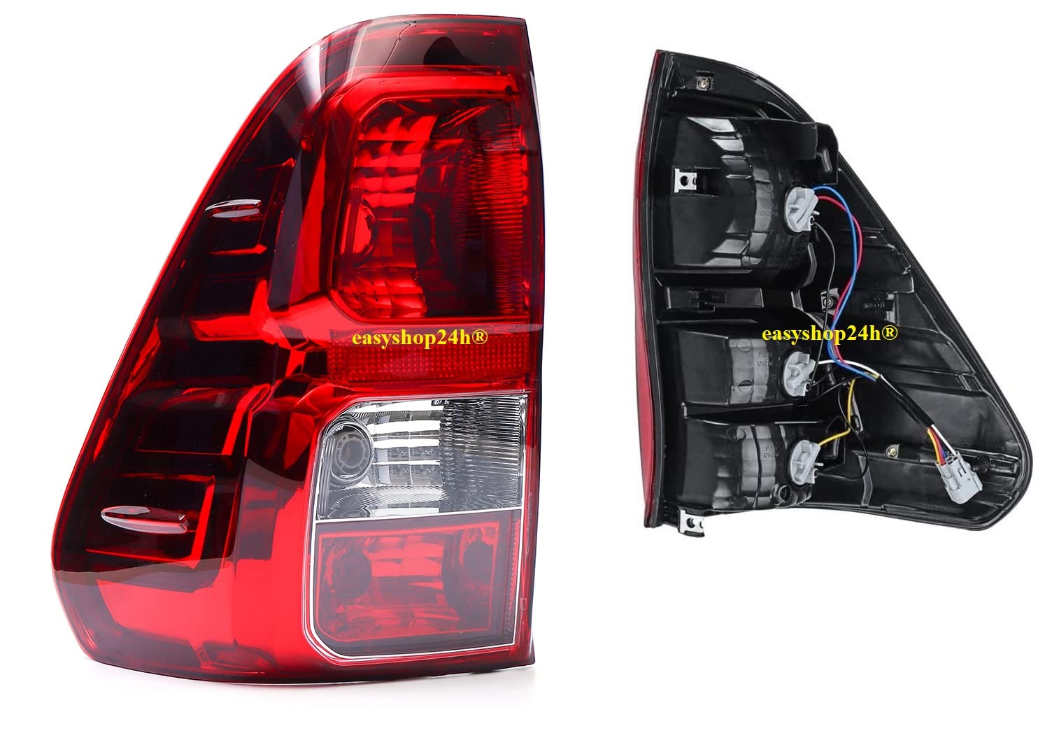 Faro Fanale Fanalino Posteriore Sinistro Per Hilux Pick Up da 2016 a 2020 Gruppo Ottico Luce Stop Lato Guidatore Con Portalampade