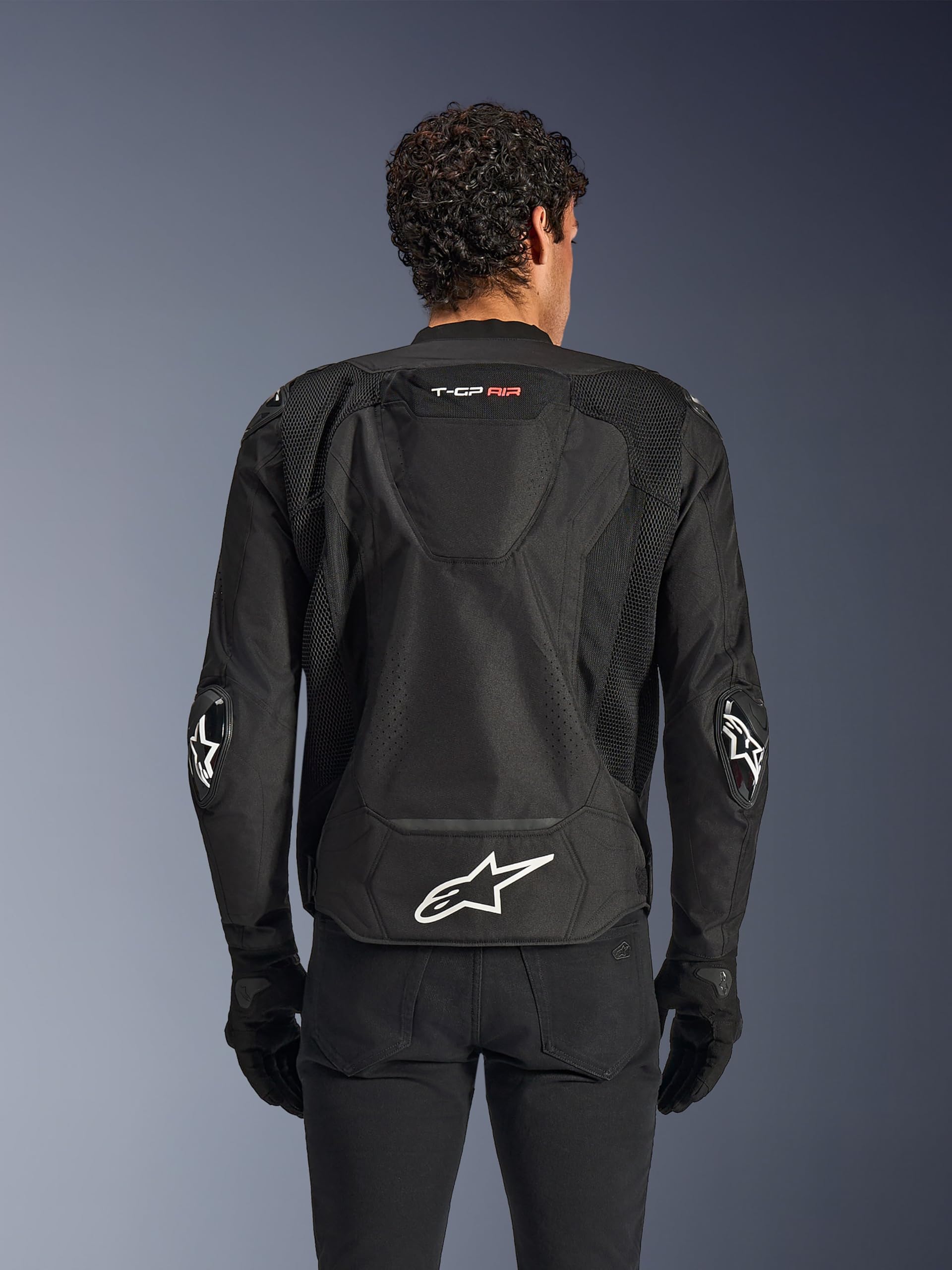 Alpinestars T-GP Air Giacca tessile da motocicletta perforata, nero, XL