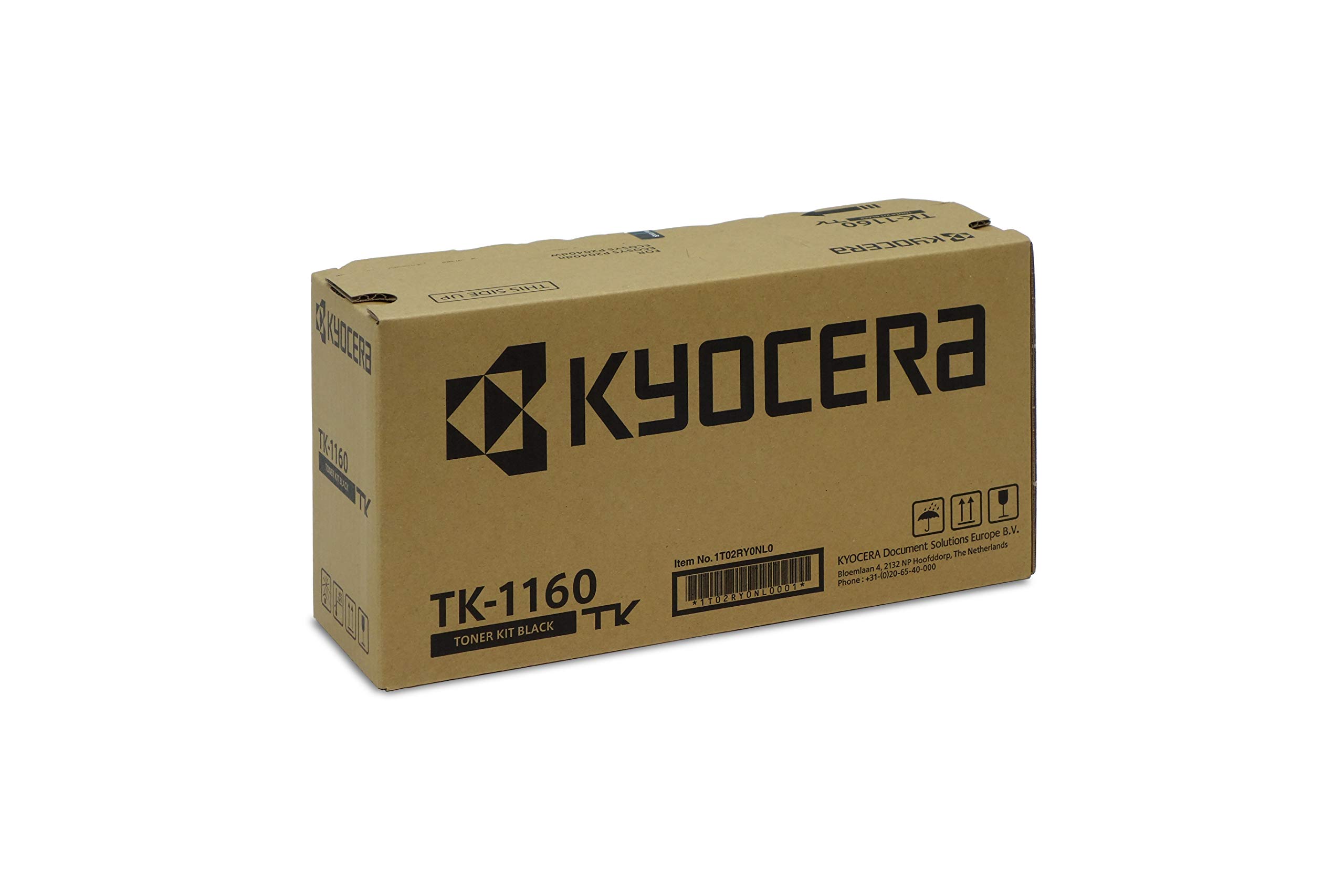 Kyocera TK-1160 Toner Schwarz 1T02RY0NL0. Toner Drucker kompatibel für ECOSYS P2040dn, ECOSYS P2040dw. Original Tonerkartusche für bis zu 7200 Seiten | Drucker Toner kompatibel für ECOSYS P2040dn, ECOSYS P2040dw