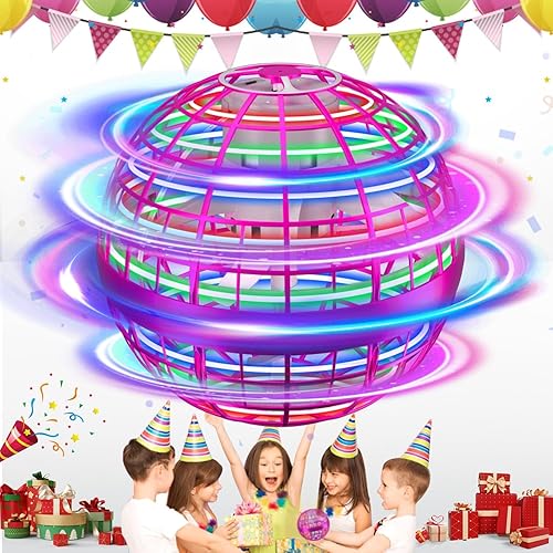 M&HONG Bola de orbe voladora para niños y adultos, bola boomerang controlada a mano, mini dron giratorio volador, juguete de bola voladora flotante