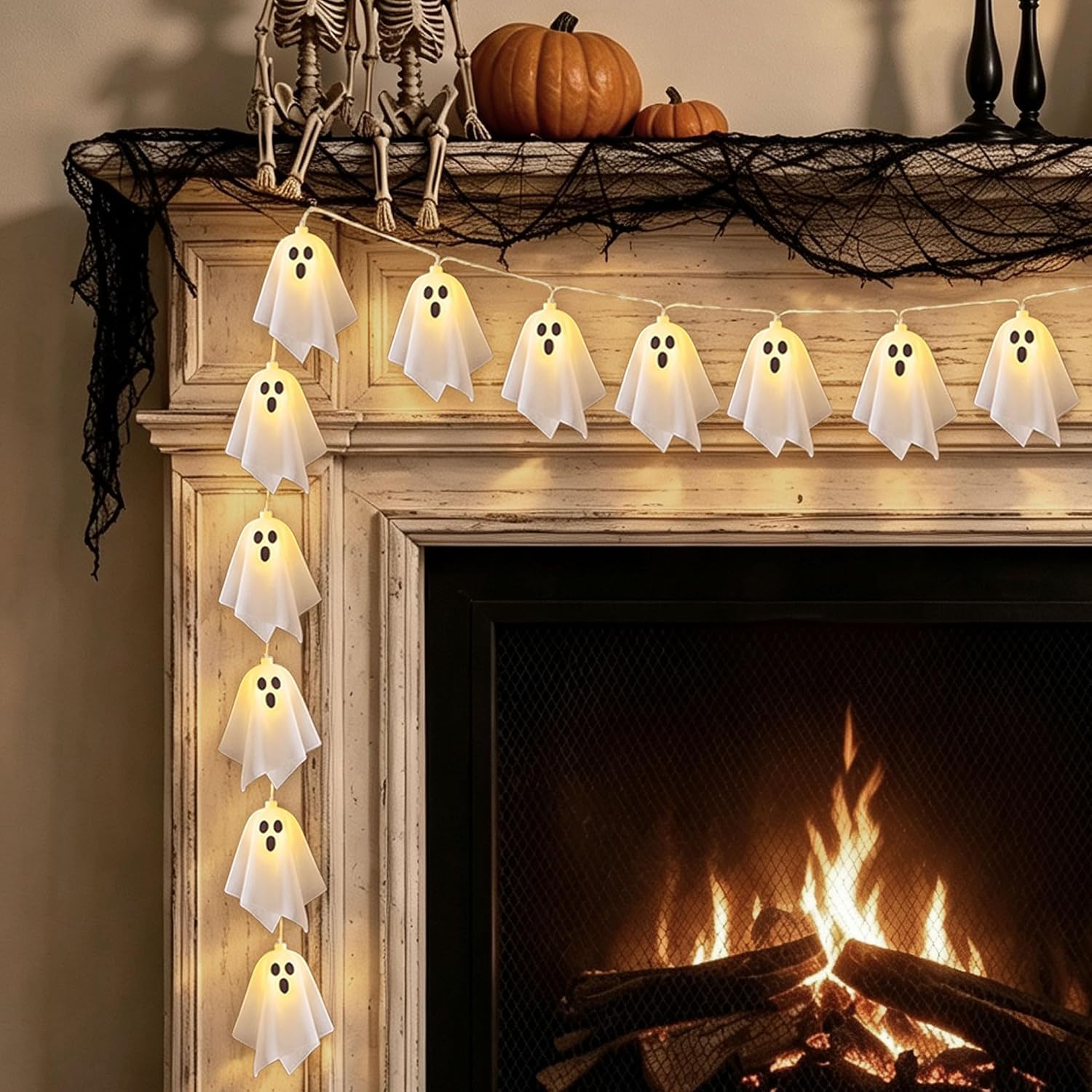 Cute Ghost LED Garland - Halloween Decor -6