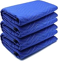 UDAREIT 3-Pack Heavy Duty Moving Blankets 40x72in - Professional Quilted Pads for Furniture Protection, Moving & Shipping