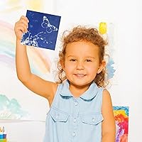 Vista 2 de Juego de 60 piezas de papel de impresión solar, papel cianotipo, papel de arte solar de 3.9 x 3.9 pulgadas con 2 herramientas de plástico