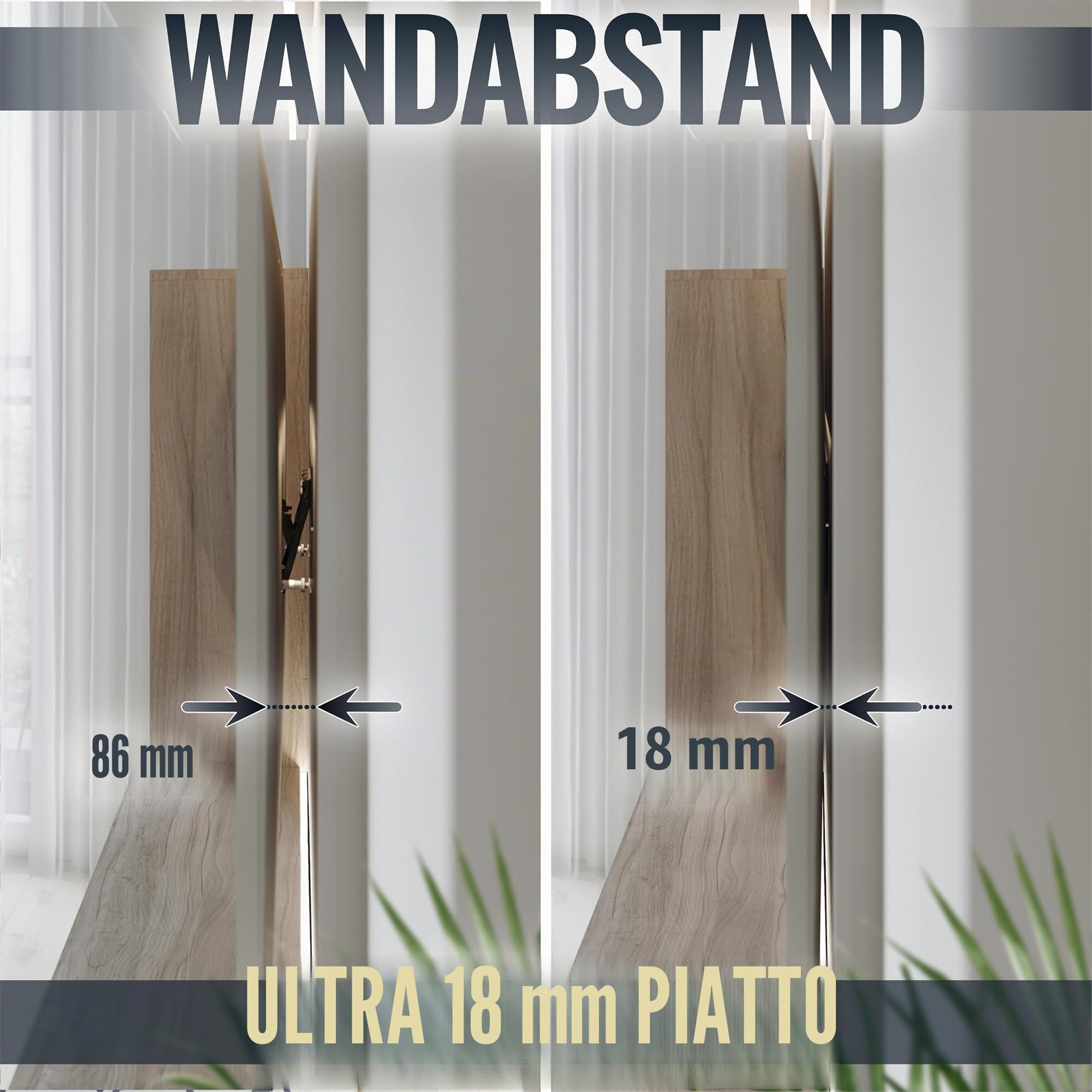 RICOO Supporto SQ75 TV parete Staffa muro No-Gap Fisso Inclinabile Adatto televisore Samsung Q7 Q8 Q9 QLED Televisione 75" pollici (190/191 cm)