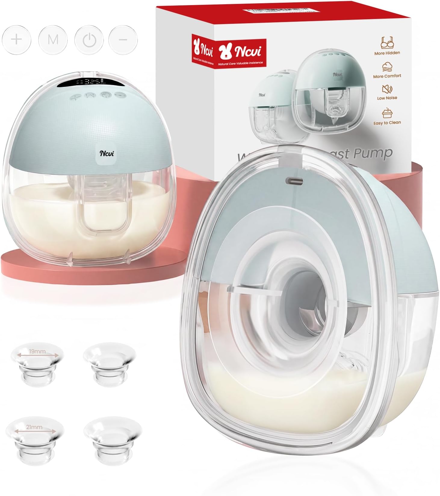 NCVI Wearable Breast Pump, Discreet & Wireless for Mom Working or Outsides