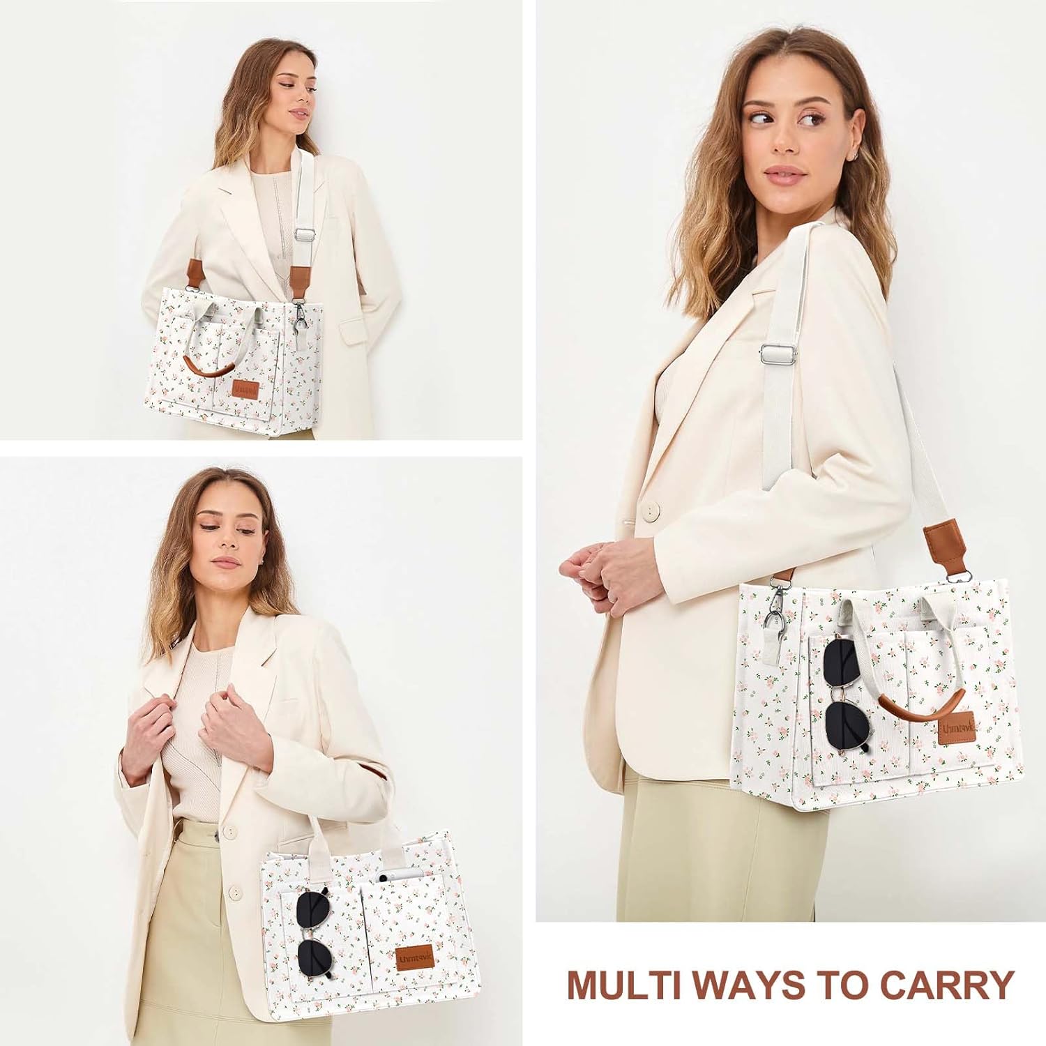 Canvas Tote Bag for Women, Large Work Purses Bible Tote - Image 2