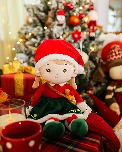 Miniatura 5 de LeyaDoll Juguetes suaves para niñas (16 pulgadas), My First Christmas Dolls, Leya Doll Baby Rag Doll Juguetes de peluche para niños pequeños -