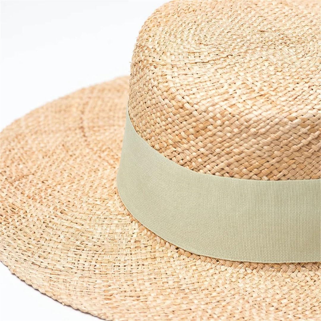 Sun Hat Webbing Decorative Sun Caps Flat Top Outdoor Cap Flat Top Panama Hat