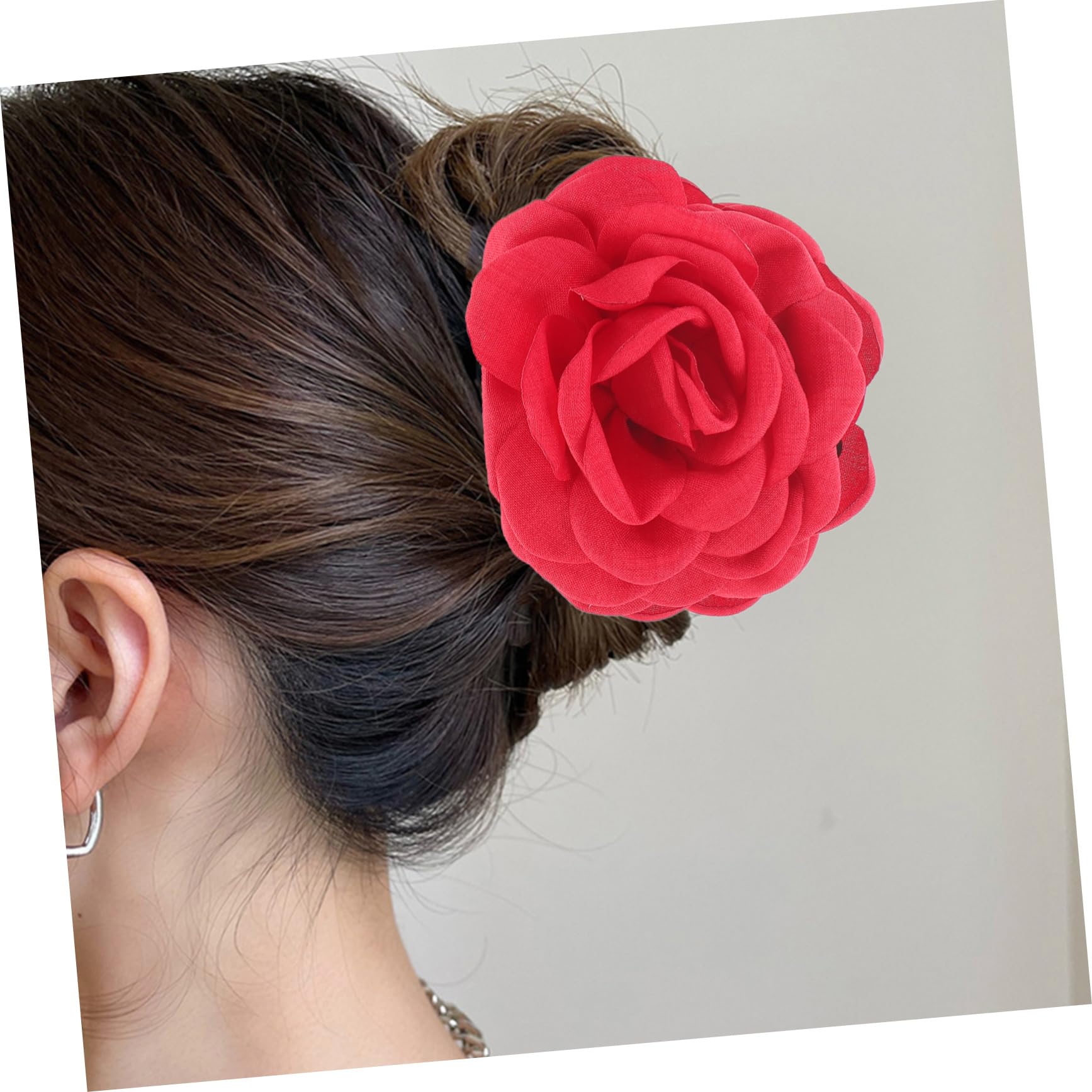 Healeved 6pezzi Fermagli Per Donna Grandi Clip Forma Di Fiore Accessori Eleganti Per Acconciature Per Ogni Occasione e Rosacompatibile Con Sottile e Spessi