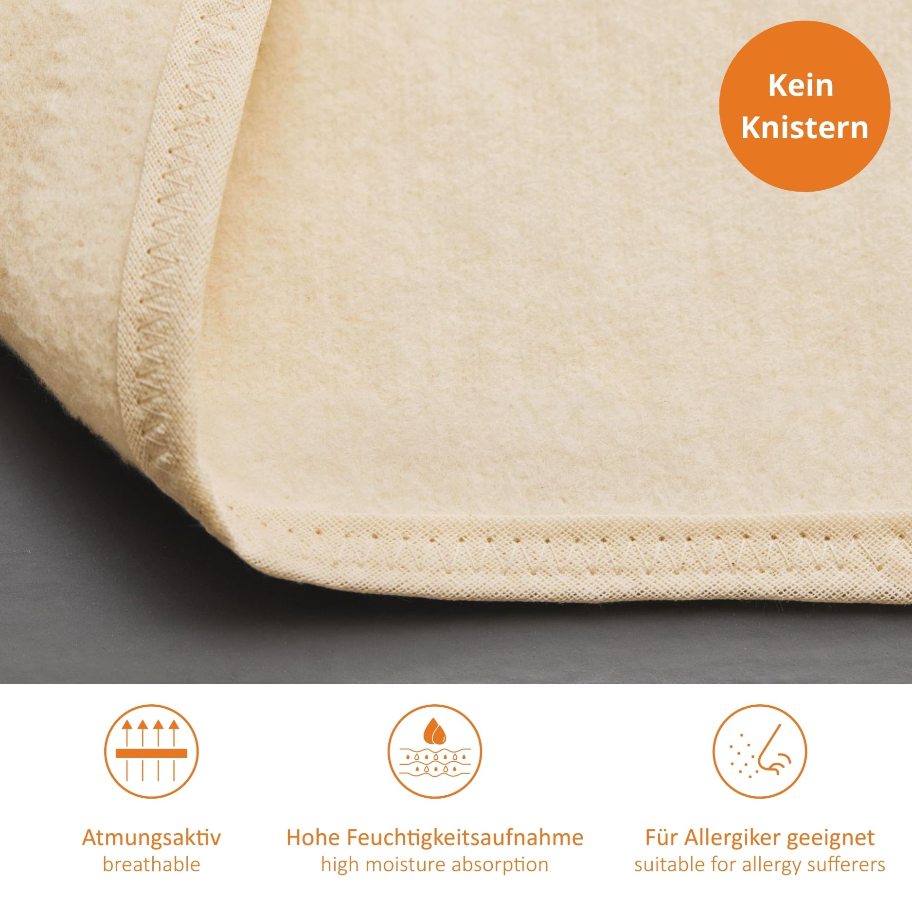 sleepling Molton Topperschoner 200x200 cm, 100% Baumwolle, Matratzenauflage für Topper, Atmungsaktiver Topperbezug 200x200cm, Eckgummis, Rutschfest, Made in Germany, OEKO-TEX 100, Kochfest bis 95 Grad