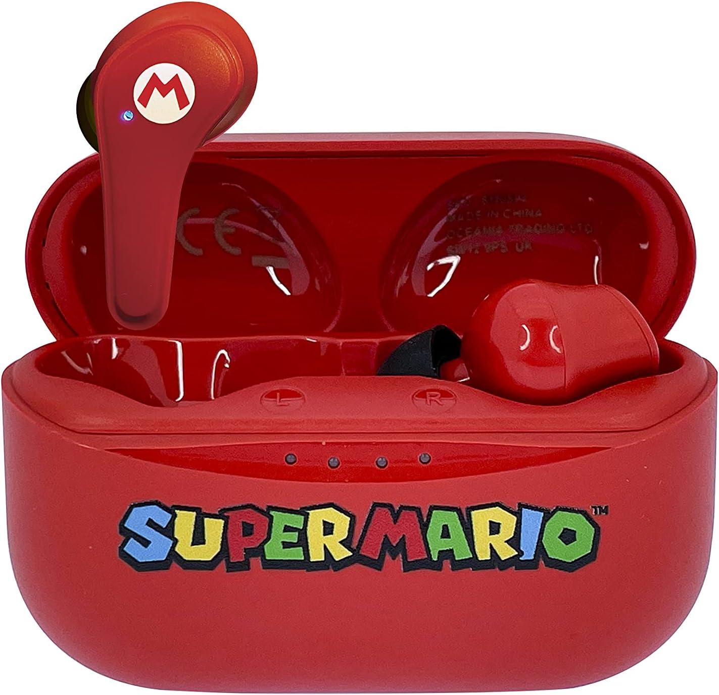 OTL Technologies Super Mario Wireless Bluetooth V5.0 Headphones with Charging Case Red