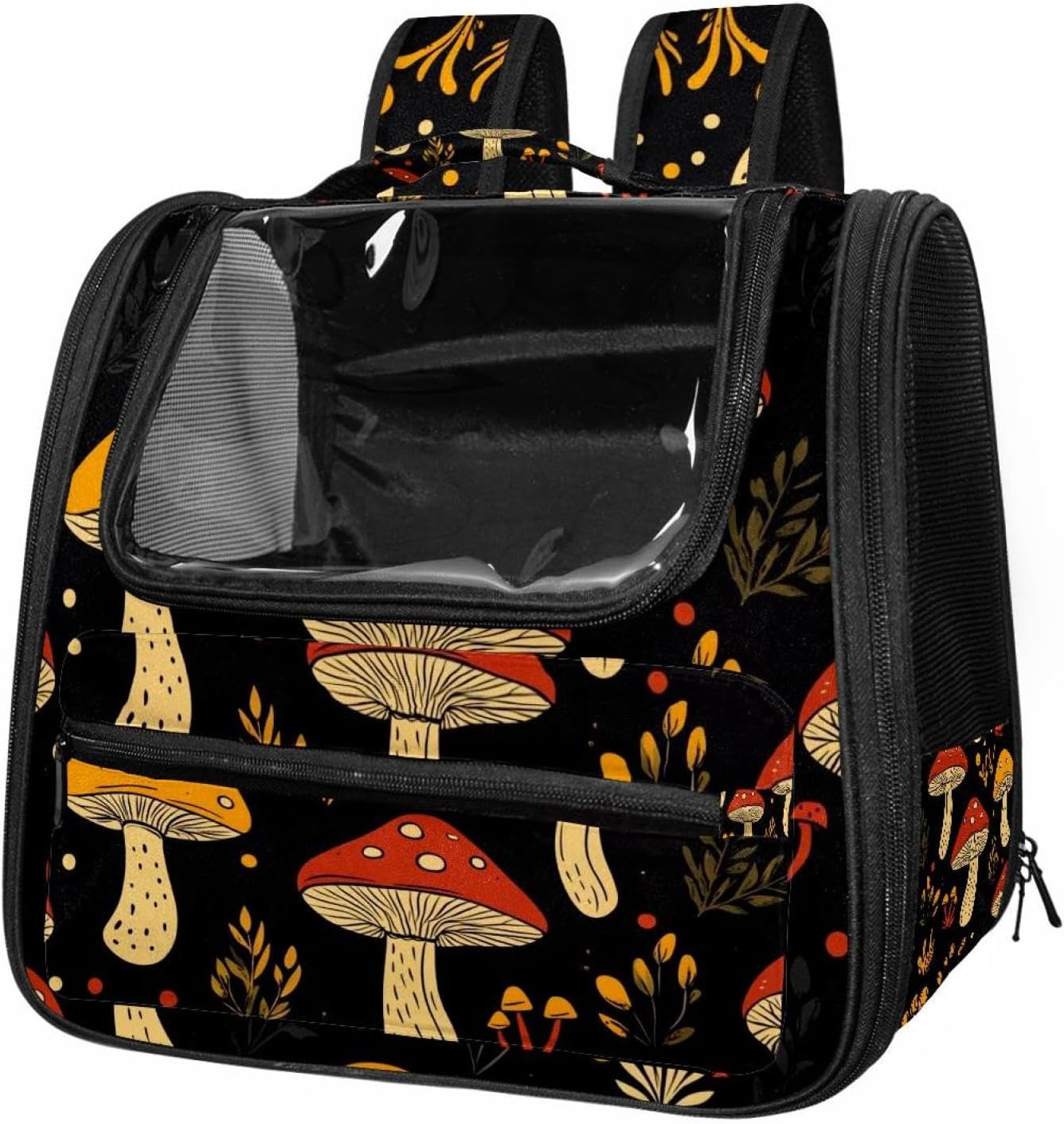 Mushroom Traveler Backpack Pet Carriers for Cats and Dogs