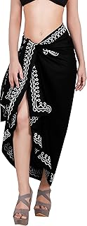 LA LEELA Women's Bandeau Beach Sarong Maxi Swimsuit Wrap