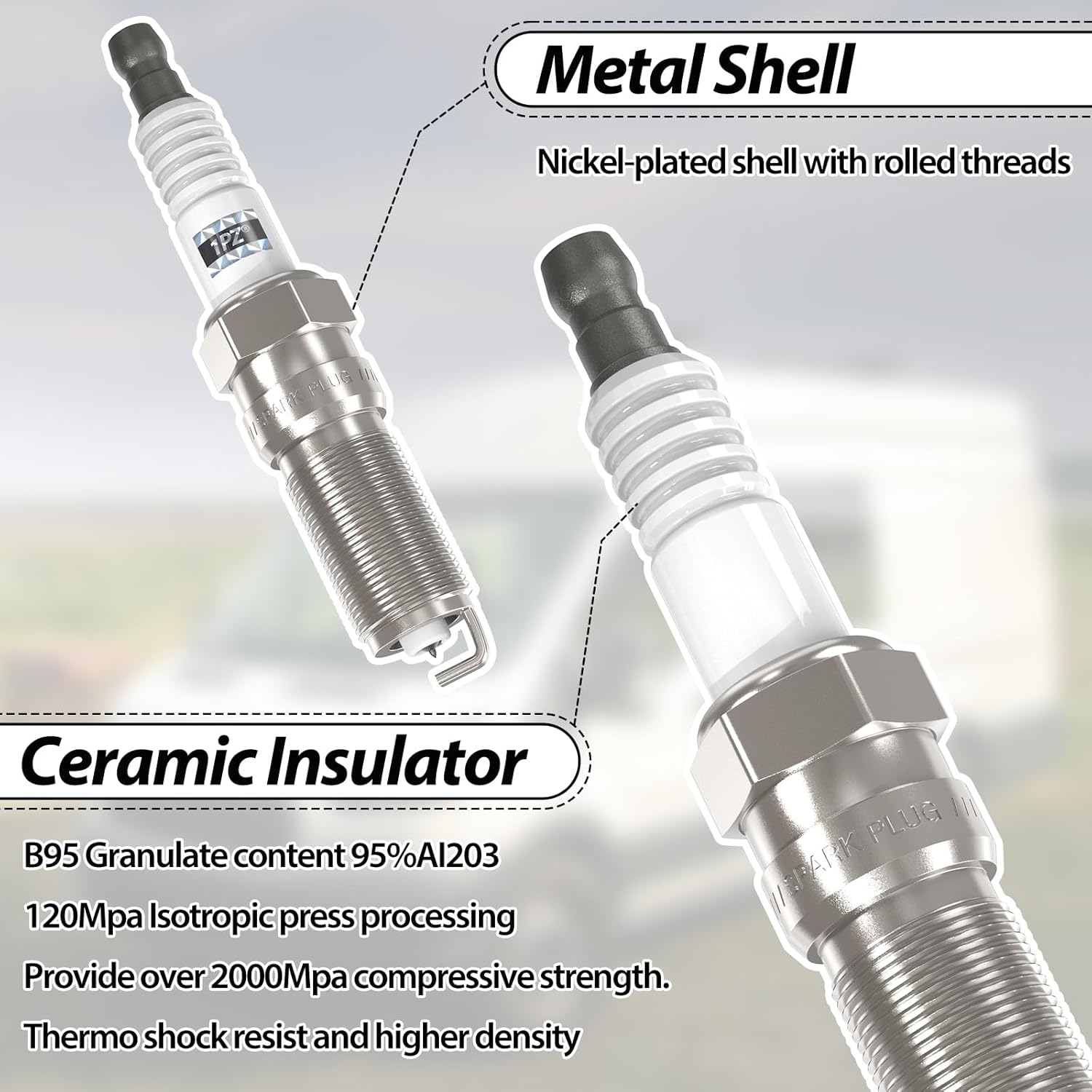 1PZ JE2-KB4 Set of 6 Ignition Coil Pack and Iridium Spark Plugs UF646 Compatible with Ford Lincoln F-150 Explorer Expedition Flex Police Interceptor Transit 150 250 350 MKS MKT Navigator 3.5L