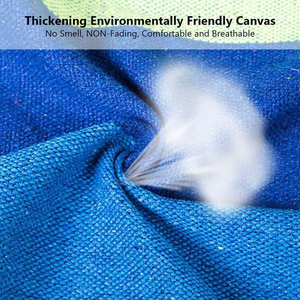 Xian - Amaca da giardino con barre in legno e borsa per il trasporto, in tela a righe, traspirante, perfetta per patio, cortile, esterno (190 cm x 100 cm, blu)