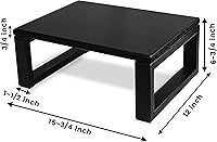 Vista 2 de CONSDAN Taburete con marco de metal, taburete de madera maciza para niños pequeños, niños y adultos, taburete portátil para dormitorio y baño