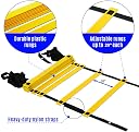 Serveuttam Agility Ladder 8 Meter Speed Training Ladder with 16 Adjustable Rungs, for Soccer, Football, Sports Training - Includes Heavy Duty Carry Bag Speed Ladder (Multicolor) (Yellow, 8 m) gallery image