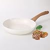 Nonstick Frying Pan 20cm, with Non-Stick Coating and Soft Touch Handles, Compatible with All Stovetops, Egg Frying Pan, White