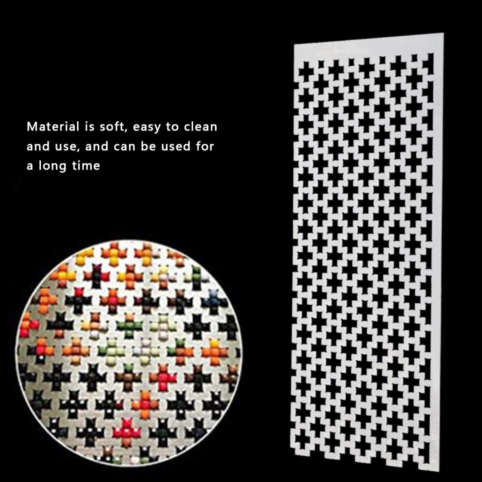 Règle Peinture Diamant 5D - Acier Inoxydable 16cm/300 Trous - Grilles Pour Art Diamant