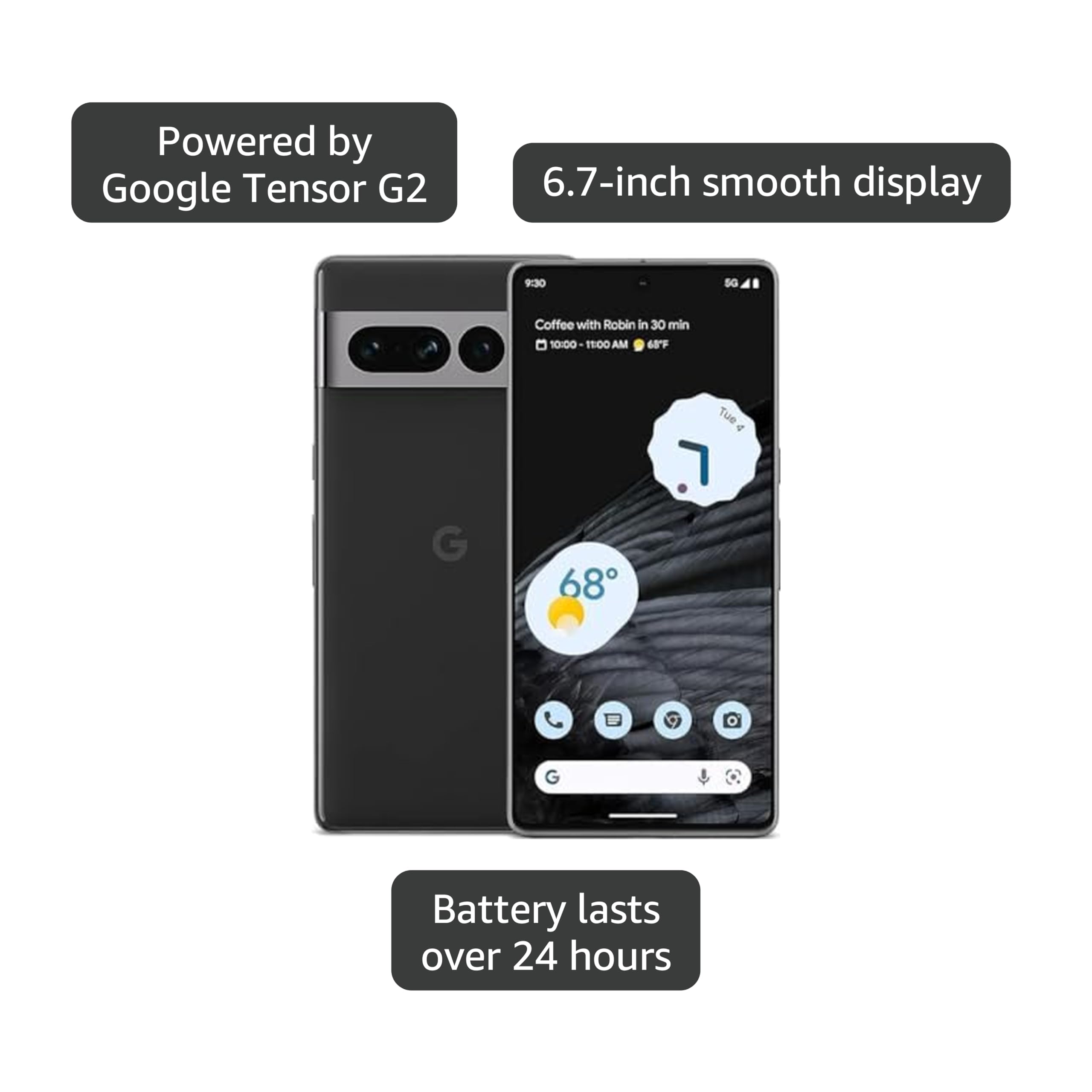 Amazon.com: Google Pixel 7 Pro 5G 128GB Obsidian - AT&T (Renewed