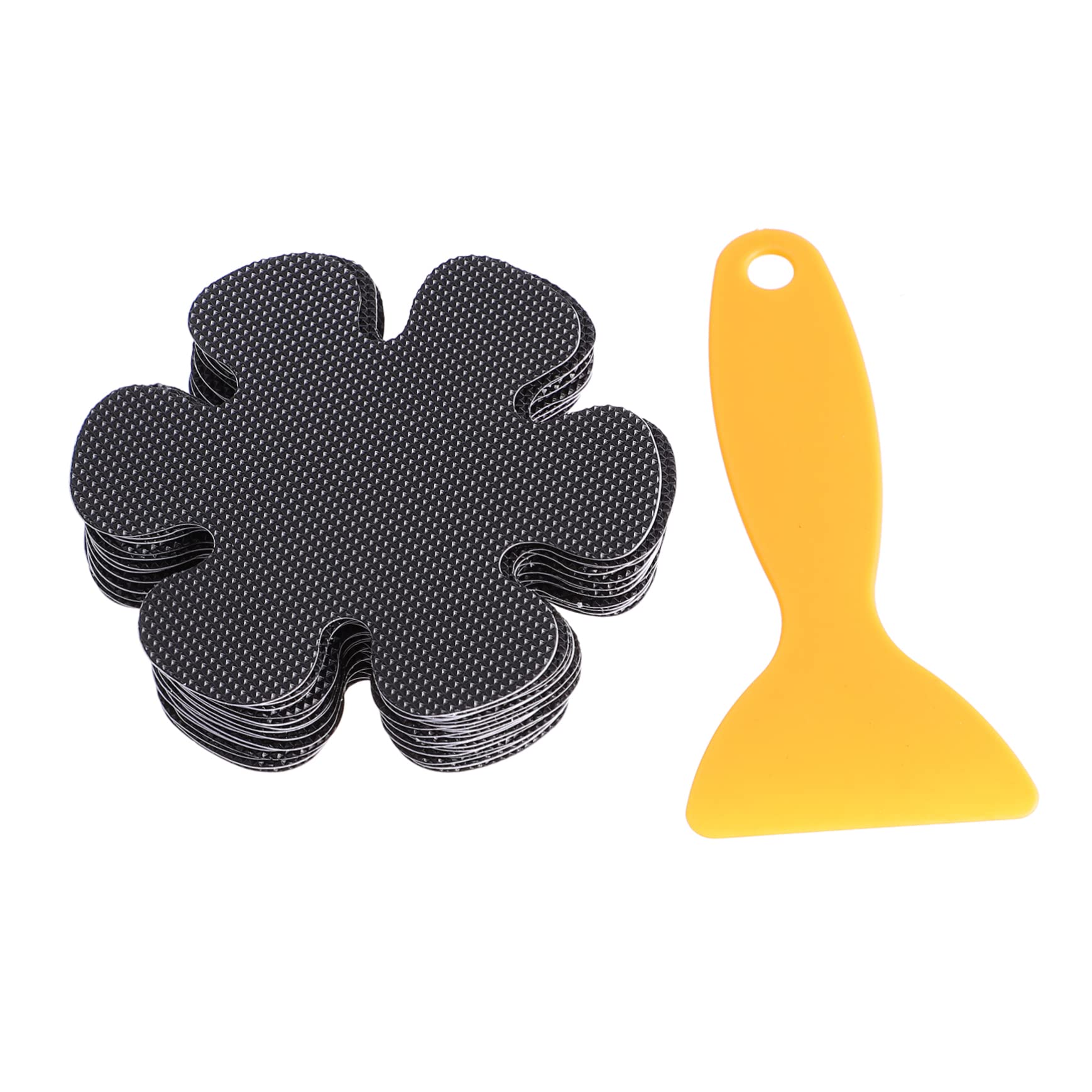 Unomor 20Pcs Flower Shaped Bathtub Stickers Non Slip Adhesive Shower Floor Decals for Bathroom Kitchen Pool More Peva Material Aesthetic Design