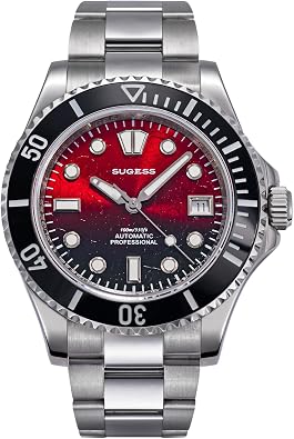 Sugess Glacier Crackle Dial S476.R Seagull ST2130 Automatic Mechanical Divers Mens Sport Diving Watch