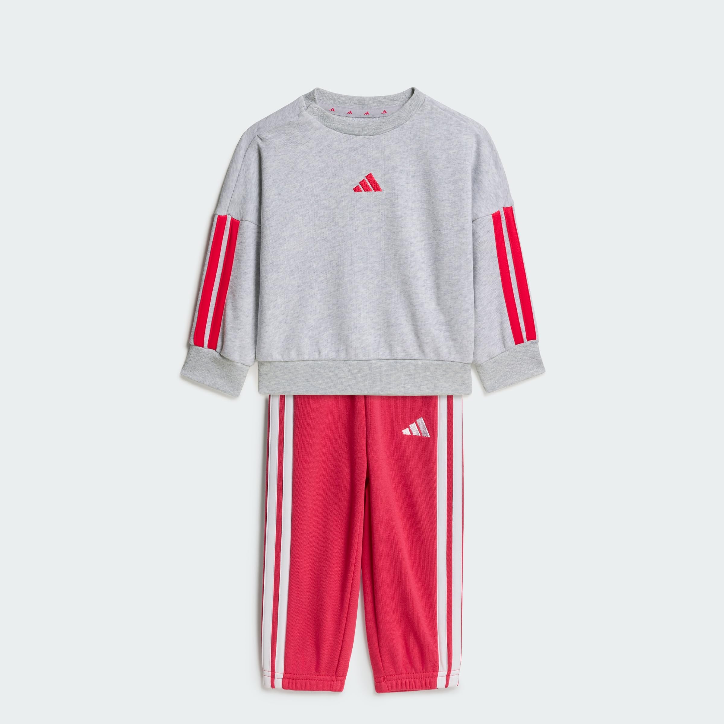 adidas Uniseks - niemowleta Essentials Jogger Track_Suit, light grey heather/power pink, 6-9 Months