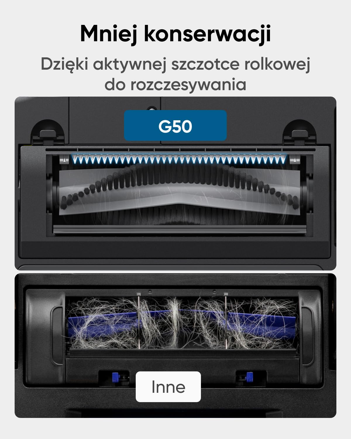 eufy G50 Automatyczny odkurzacz z silnym ssaniem 4000 Pa, dynamiczna nawigacja, grzebień Pro-Detangle, szczotka rolkowa, idealny do sierści zwierząt, twardych podłóg, dywanów