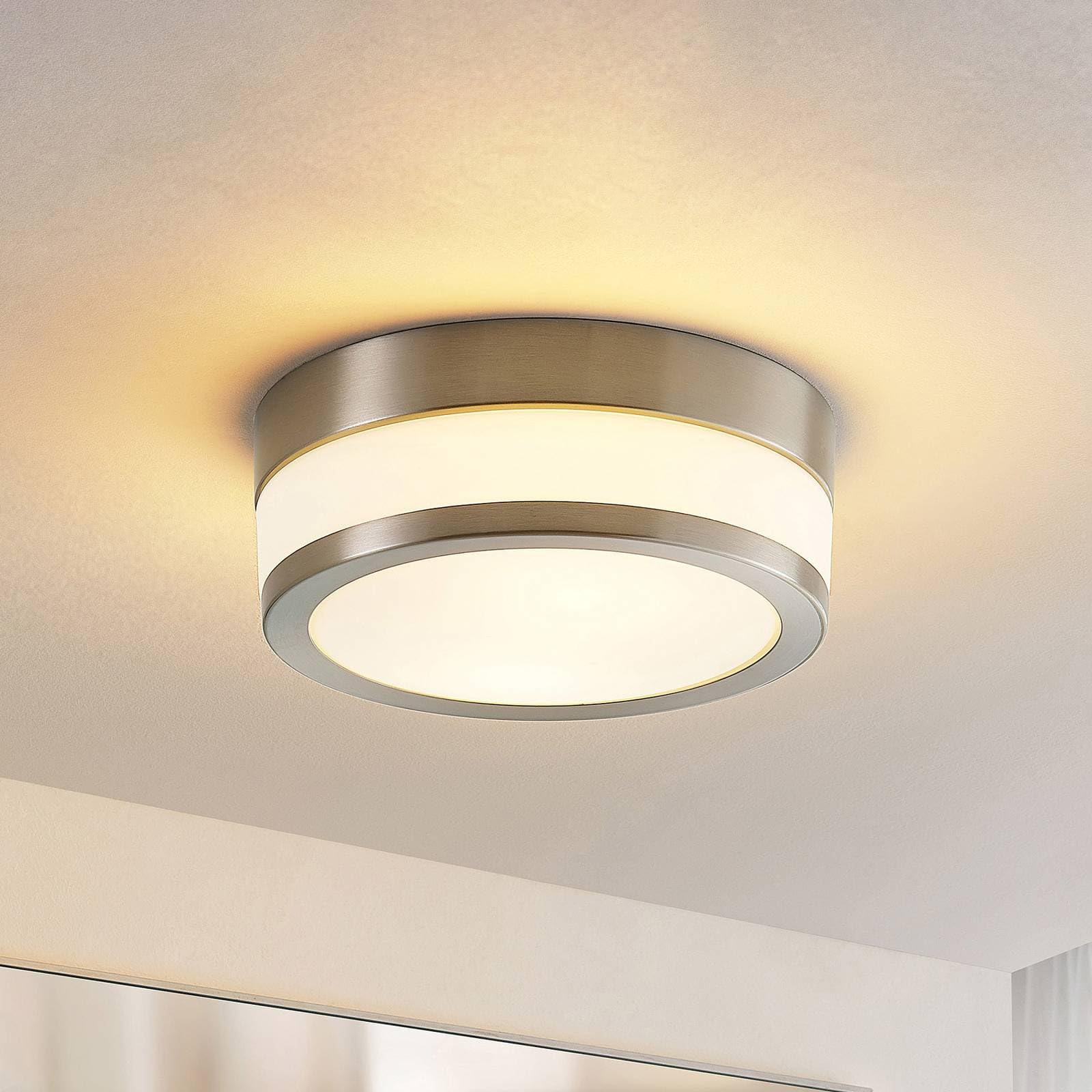 Lindby Plafoniera dimmerabile (Moderno) colore Grigio, in Metallo ad es. Bagno plafoniera per bagno lampada