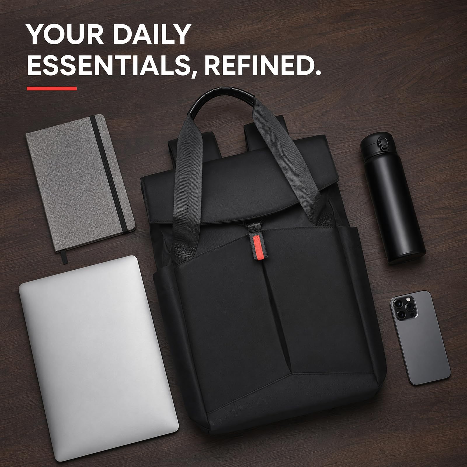 Unisex 15-calowy laptop Cabriolet plecak, 3-drogowy odporny na zużycie Business Daypack torba na ramię Satchel dla podróży do dojazdu