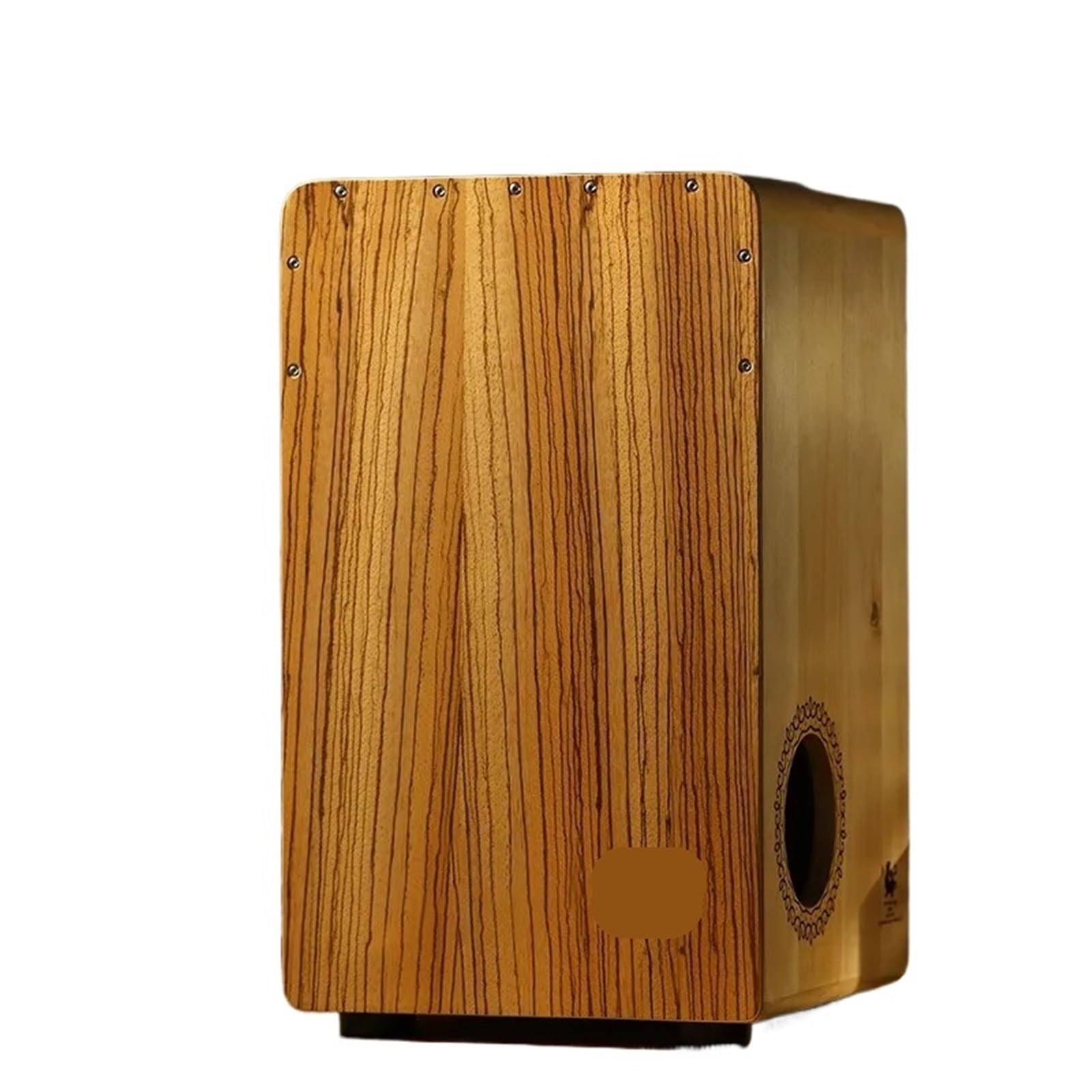 Cajon Cajon in legno massello, tamburo a scatola professionale, tamburello portatile for principianti, strumento musicale da meditazione(Zebrawood 49CN)
