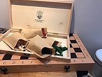 Vista 2 de Tablero de ajedrez plegable de madera de pino para 4 jugadores con piezas de madera