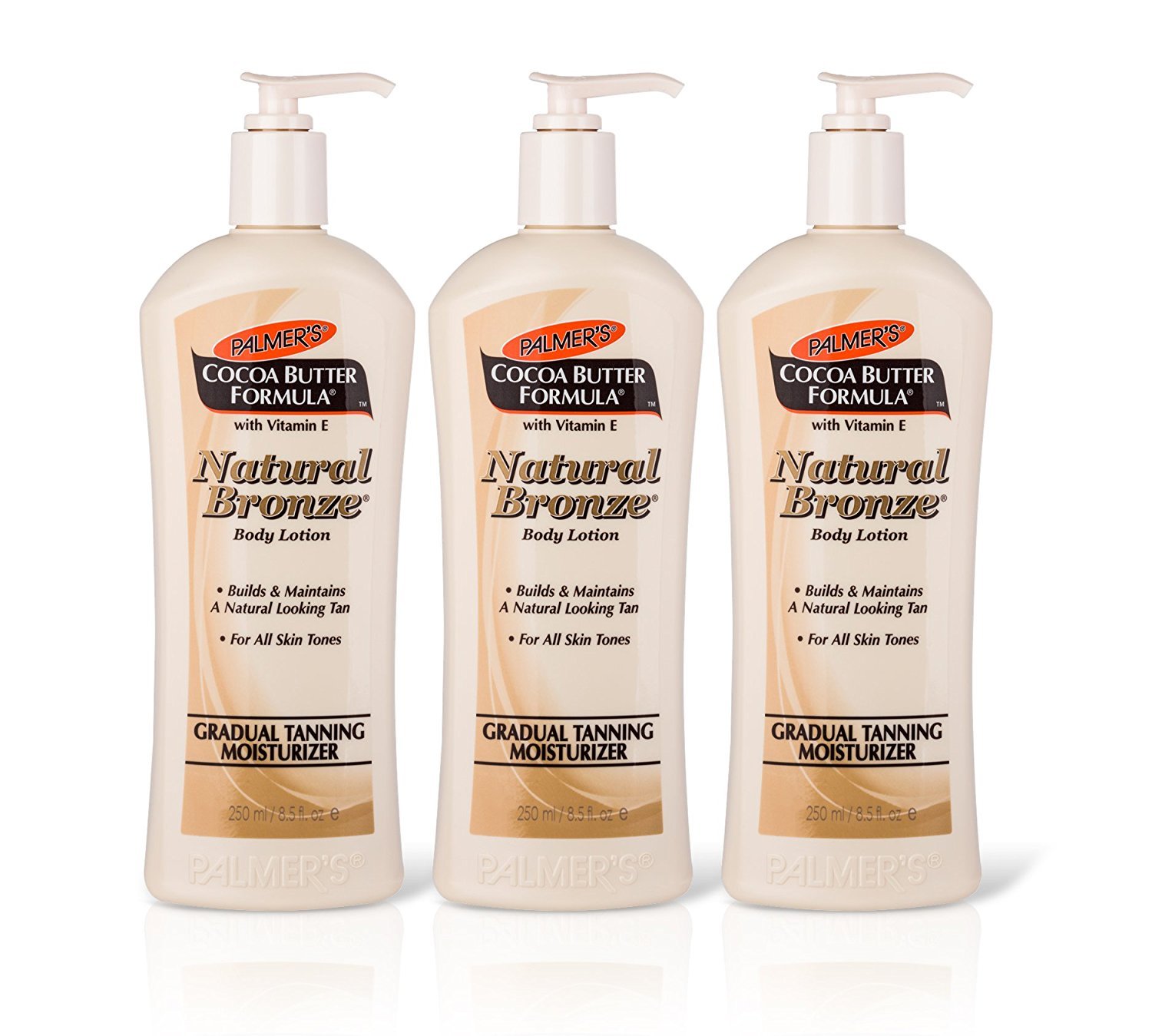 Palmer'sCocoa Butter Formula Natural Bronze Body Lotion, 250 ml (Pack of 3)