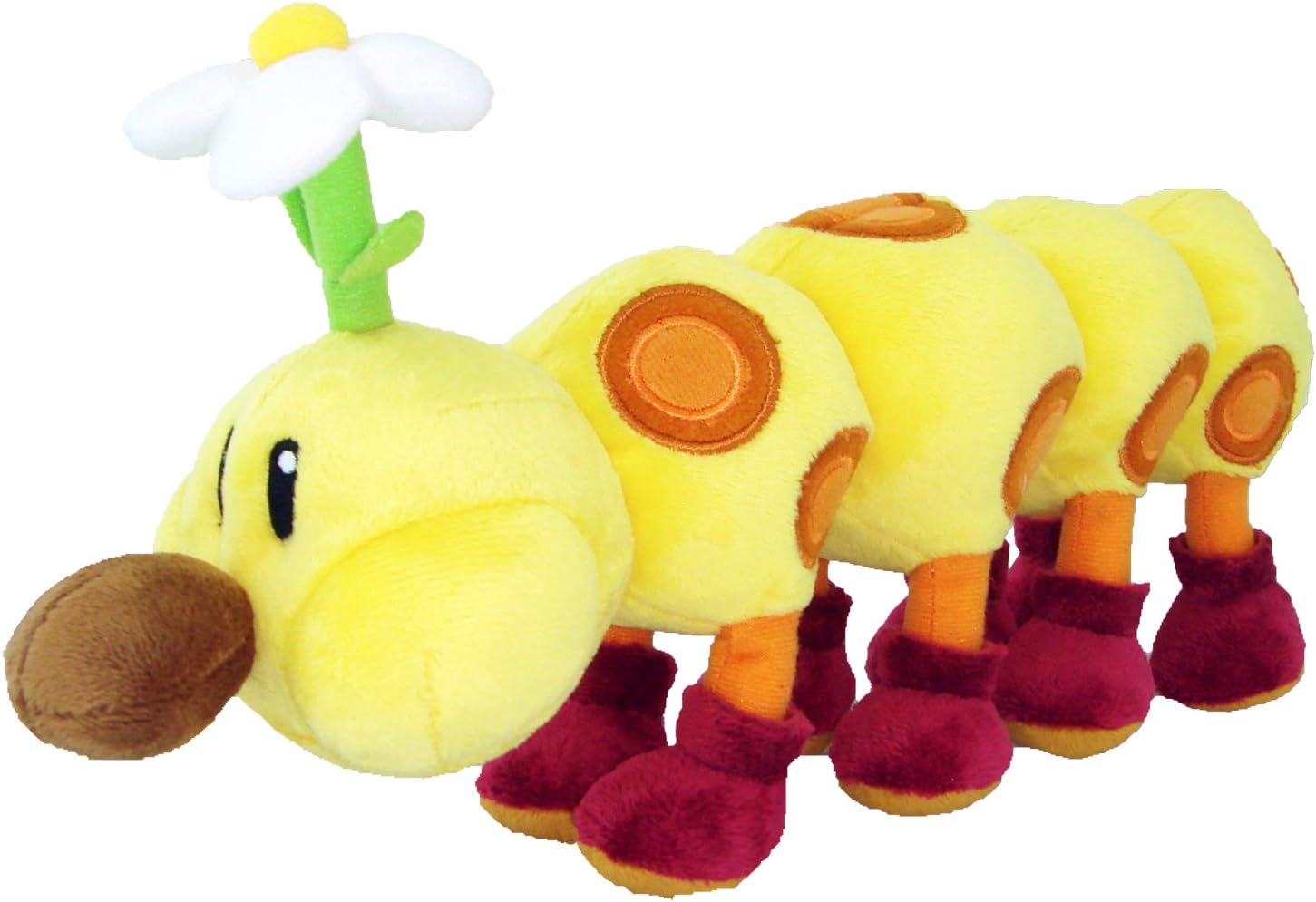 Sanei Super Mario Plush Series Plush Doll 11" HanaChan/Wiggler Plush Japanese Import