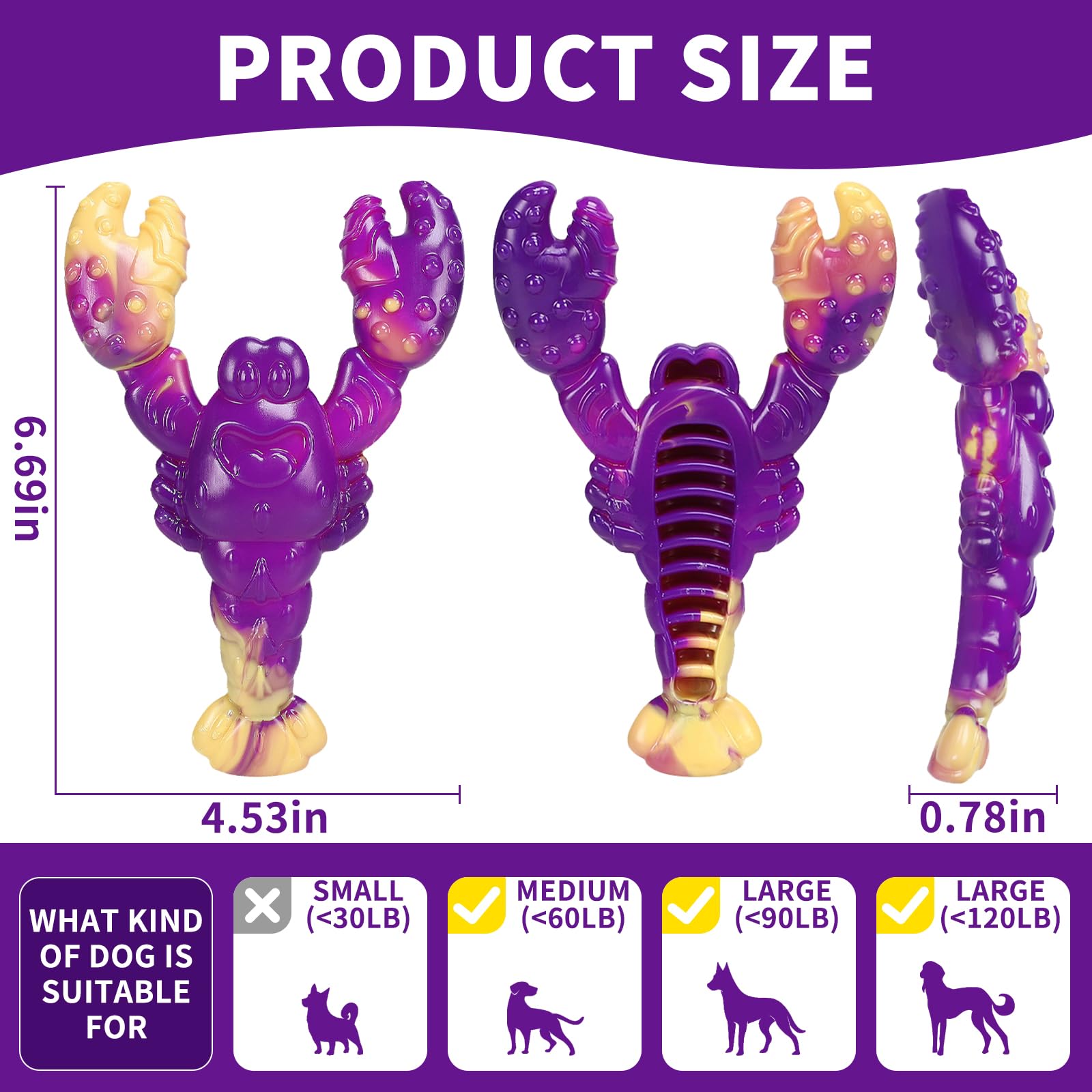 Mapneng Indestructible Dog Toys for Aggressive Chewers Durable Nylon Chew Toys with Beef Flavour - Image 2