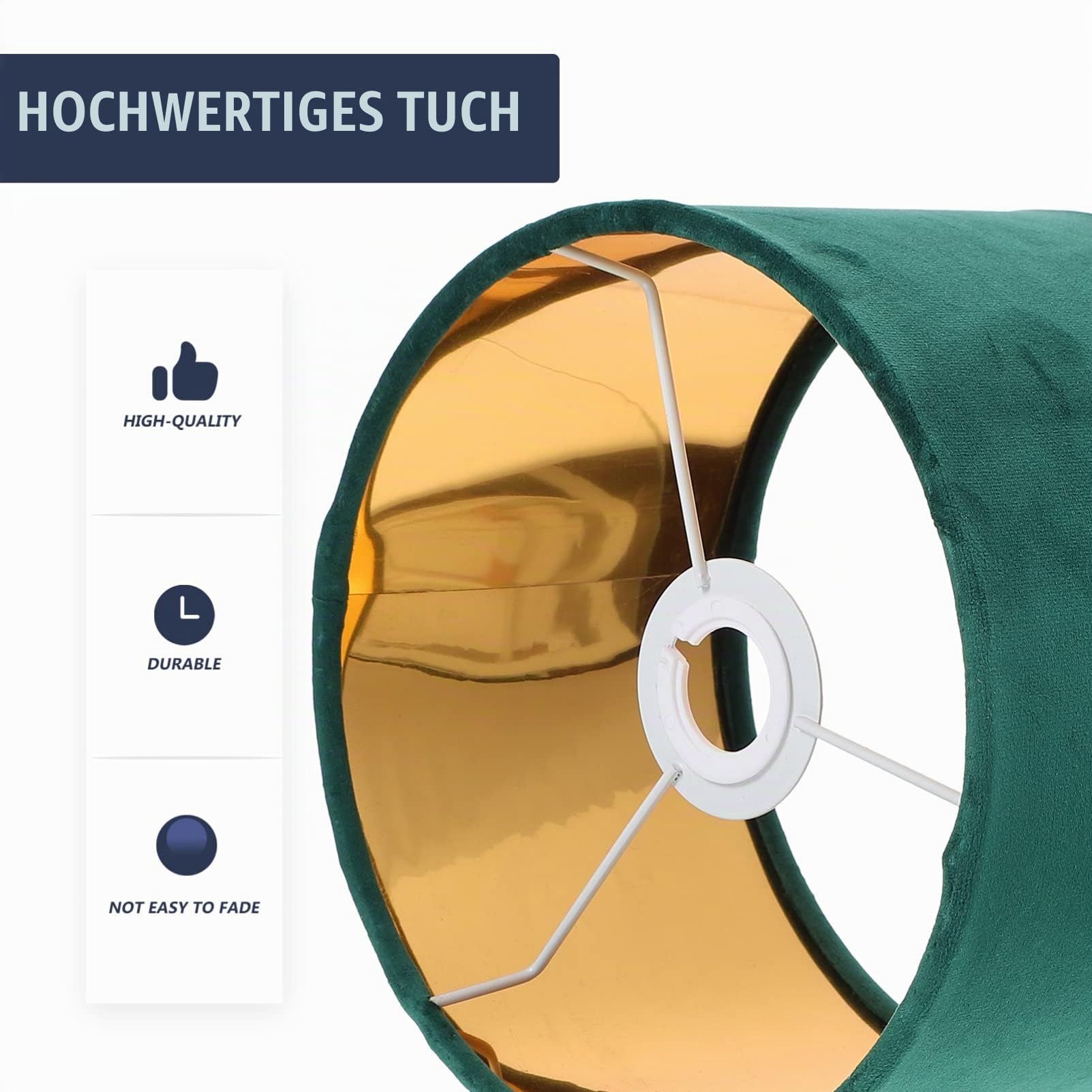 OSALADI Lampenschirm Stoff Lampenzubehör Für Tischlampe Und Stehlampe 8.7 Zoll Durchmesser Clip-on Design Für Wohnzimmer Und Schlafzimmer