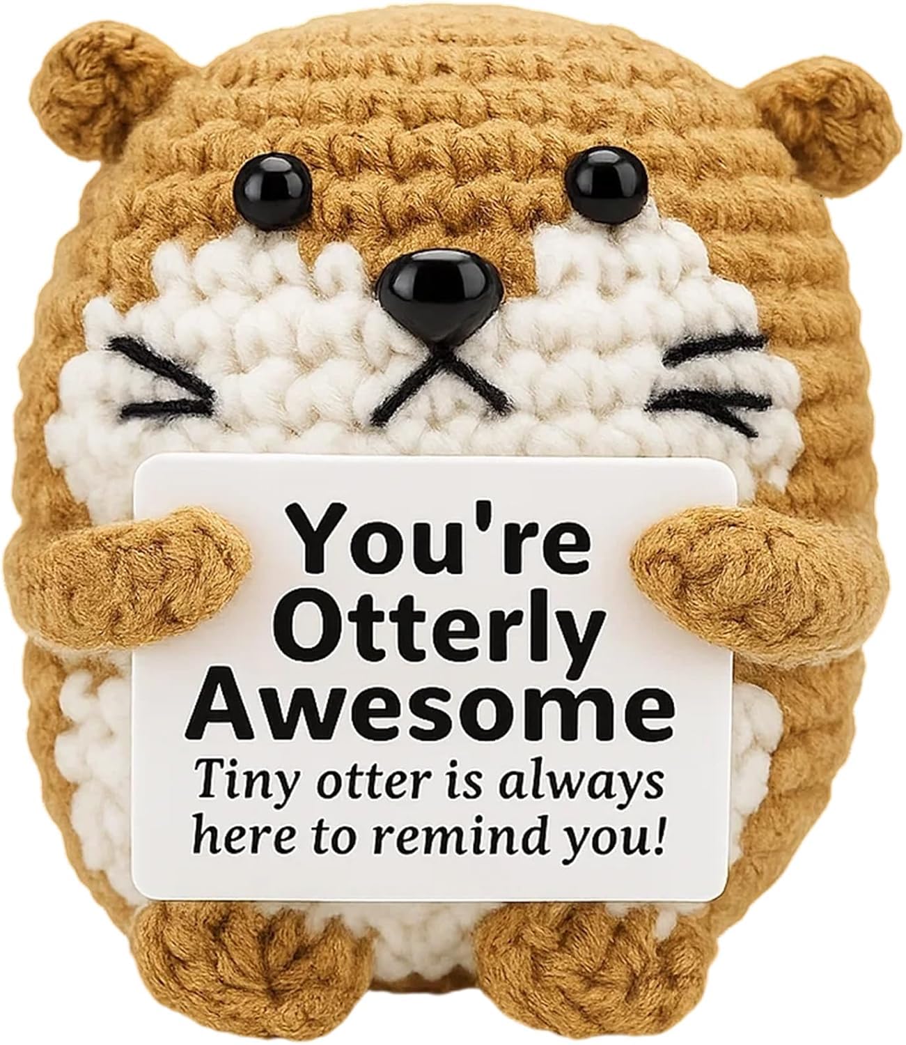 WQorphix Otter Gifts, Crochet Gifts, Handmade Otter Plush Toy, Otter Teddy for All Ages, 8x6x6 cm Soft Knitted Otters Gift for Birthdays, Weddings and Emotional Support