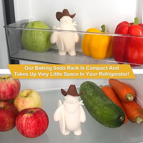 Miniatura 5 de Soporte de bicarbonato de sodio para refrigerador, contenedor de desodorante reutilizable para refrigerador, sin BPA, recipiente de bicarbonato de