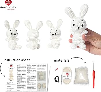 Amazon.com: Red Heart Amigurumi Popcorn The Bunny Kit : Everything
