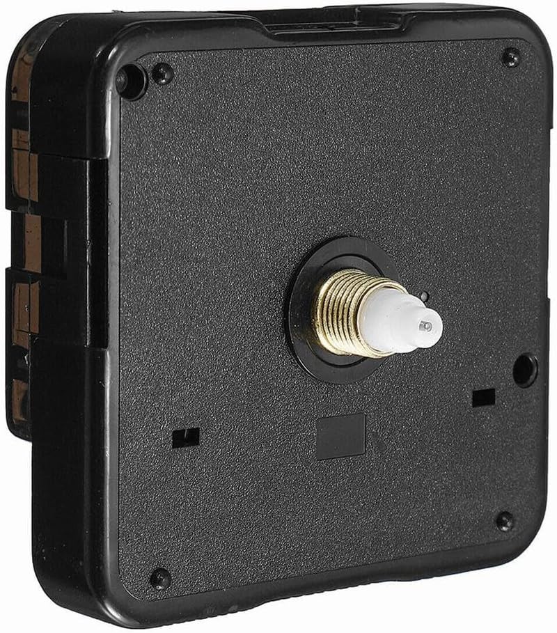 Clock Movement Mechanism Kit with Long Hand, Silent Quartz DIY Wall Clock Movement Non-Ticking Repair Parts Replacement Kit,Quartz Clock Motor Kit(Black)