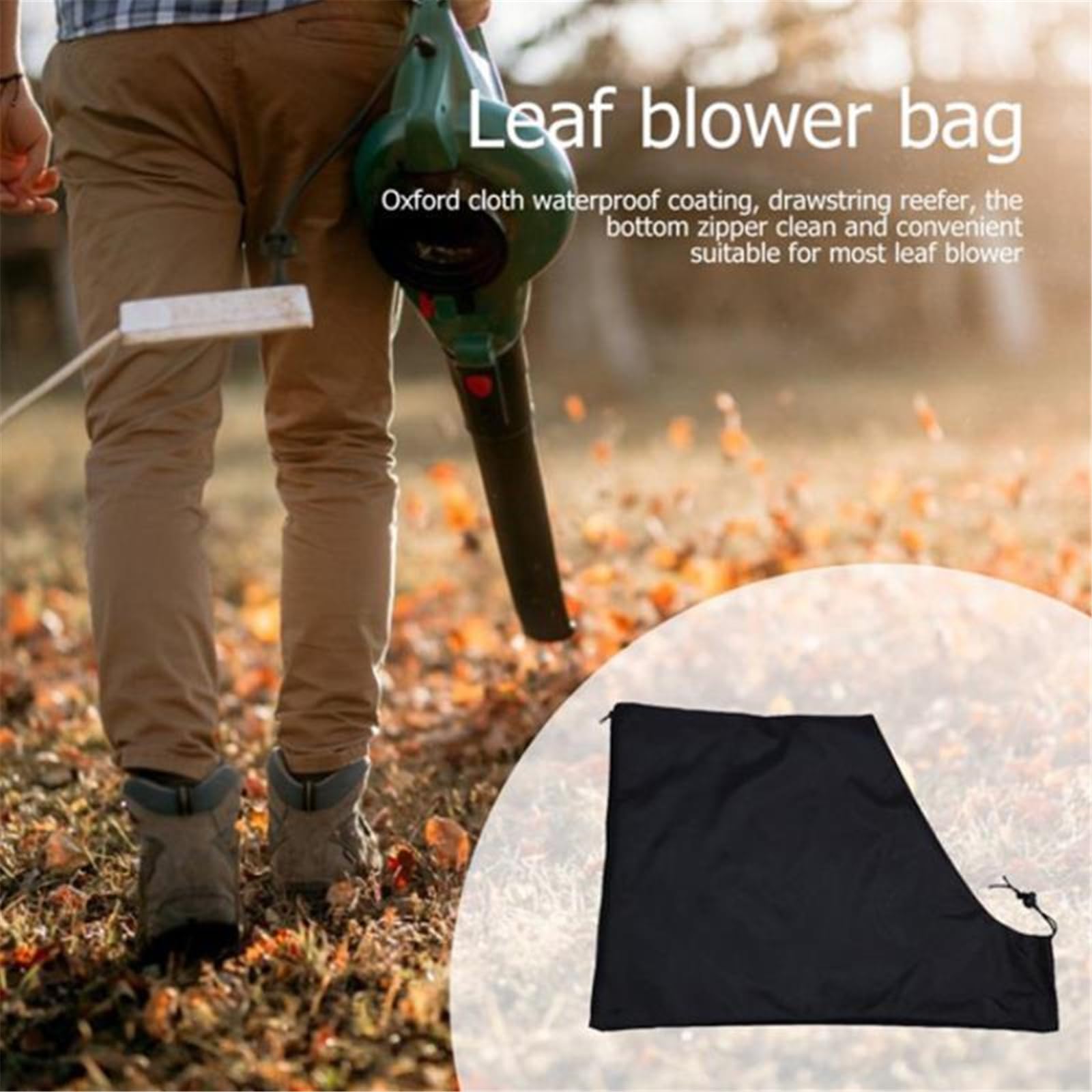 Sac de rangement sous vide réutilisable pour souffleur électrique, économiseur d'espace réglable pour un contrôle rapide du contenu