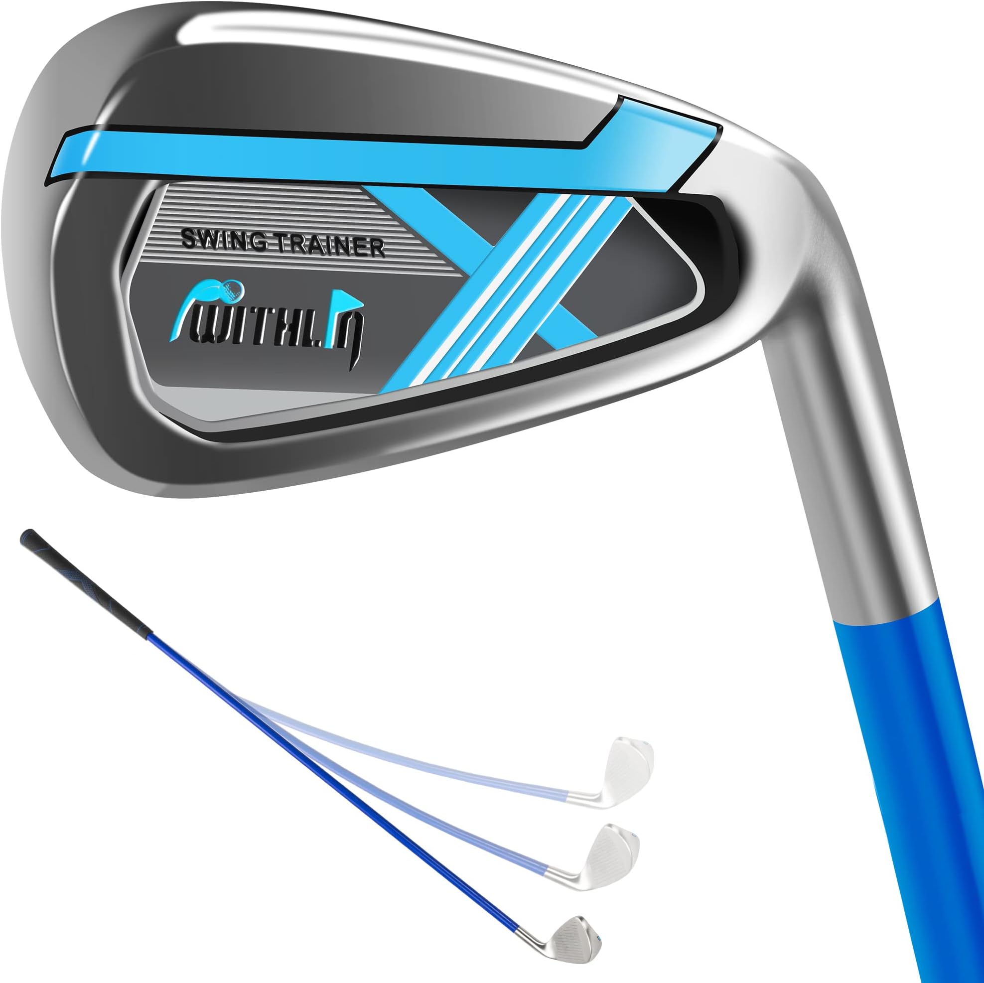 Golf Swing Trainer Aid - 7 Iron, Golf Training Aid Golf Swing Warm-Up Stick for Strength Grip Tempo & Flexibility Training, Golf Accessories for Men