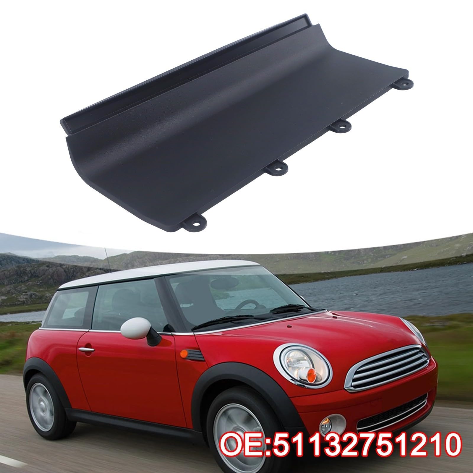 Copertura tergicristallo per vano batteria 51132751210 per Mini Cooper R55 R56 R57 07-15 ricambio di ricambio nero plastica resistente alle intemperie