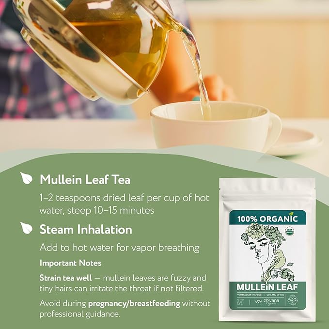 Té de Hojas Sueltas de Gordolobo Orgánico 2 oz miniatura 7
