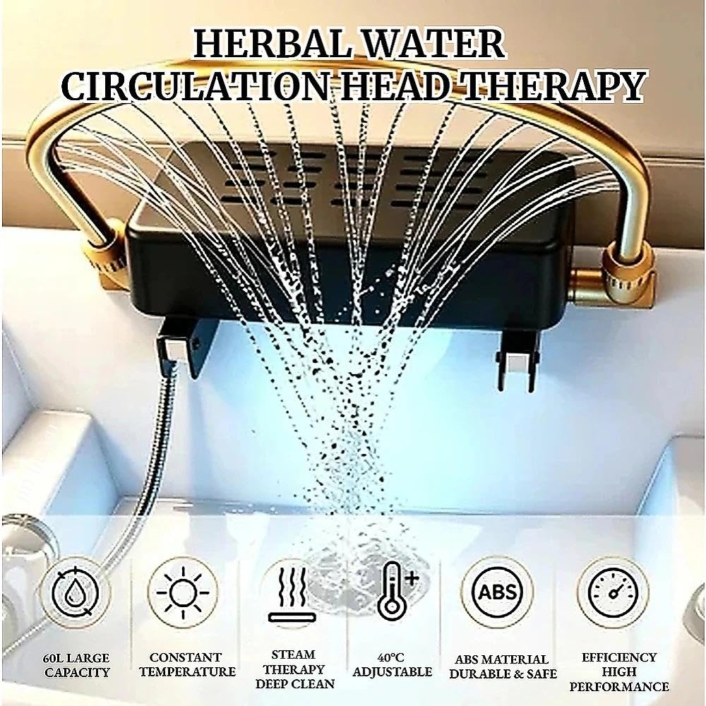 Head Spa Equipment, Almacenamiento Agua 60 L, Lavabo Champú para Terapia de Spa con CirculacióN Agua y FuncióN Terapia Luz, Head Spa Equipment, para Spa Capilares y Salones de PeluqueríA