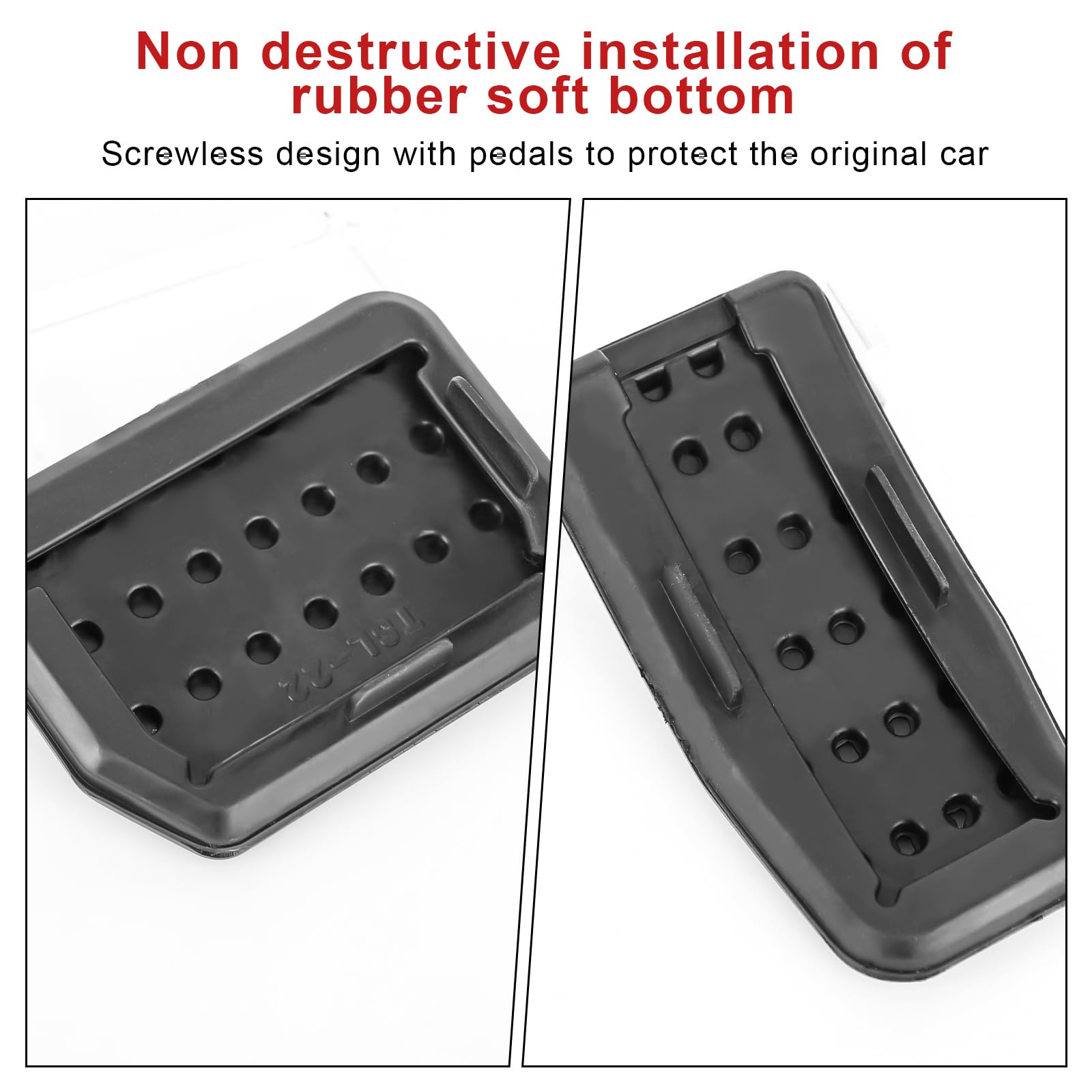 Set Pedali SANTUO Per Tesla Model 3 E Model Y 2020-2024 – Coperture In Acciaio E Gomma Antiscivolo