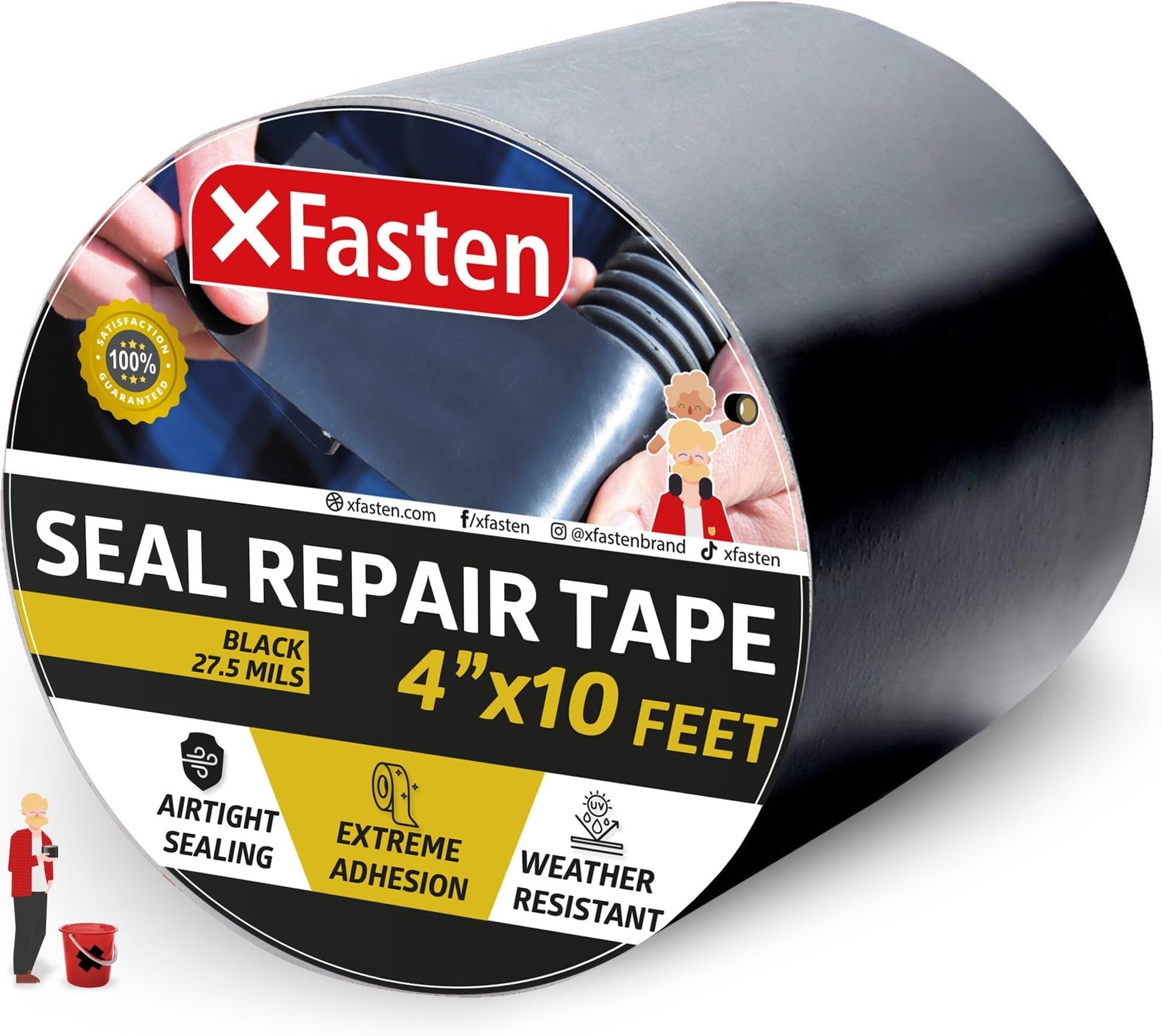 Leak Stopper Rubber Flexx Waterproof Tape 4 in x 10 ft